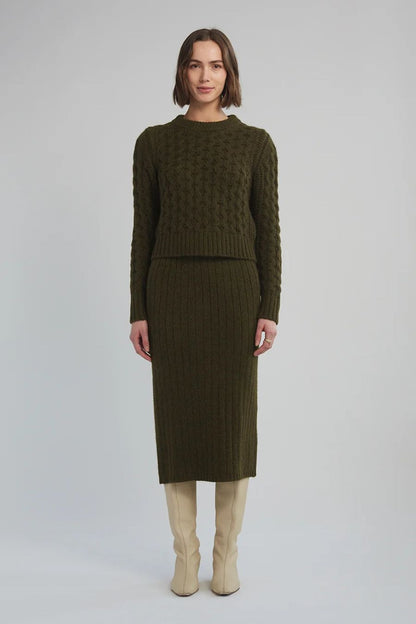 Amara Sweater in Dark Olive