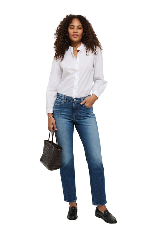 Chantilly Ruffle Shirt in White