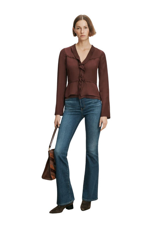 Loralynn Blouse in Burgundy