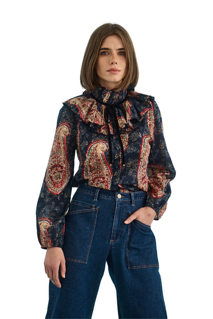 Eloise Top in Twilight Paisley