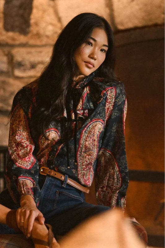 Eloise Top in Twilight Paisley