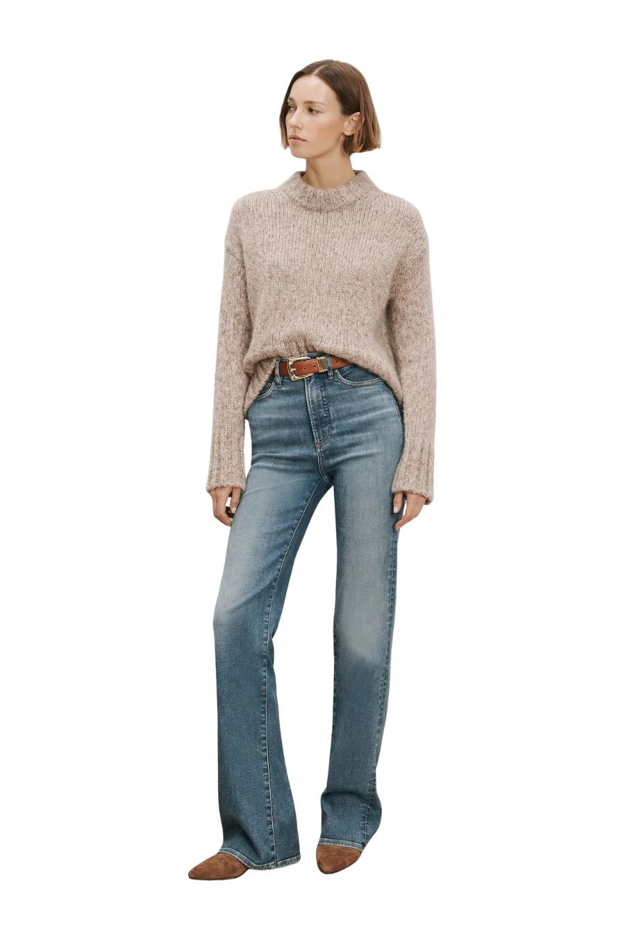 Andi Sweater in Marled Oatmeal