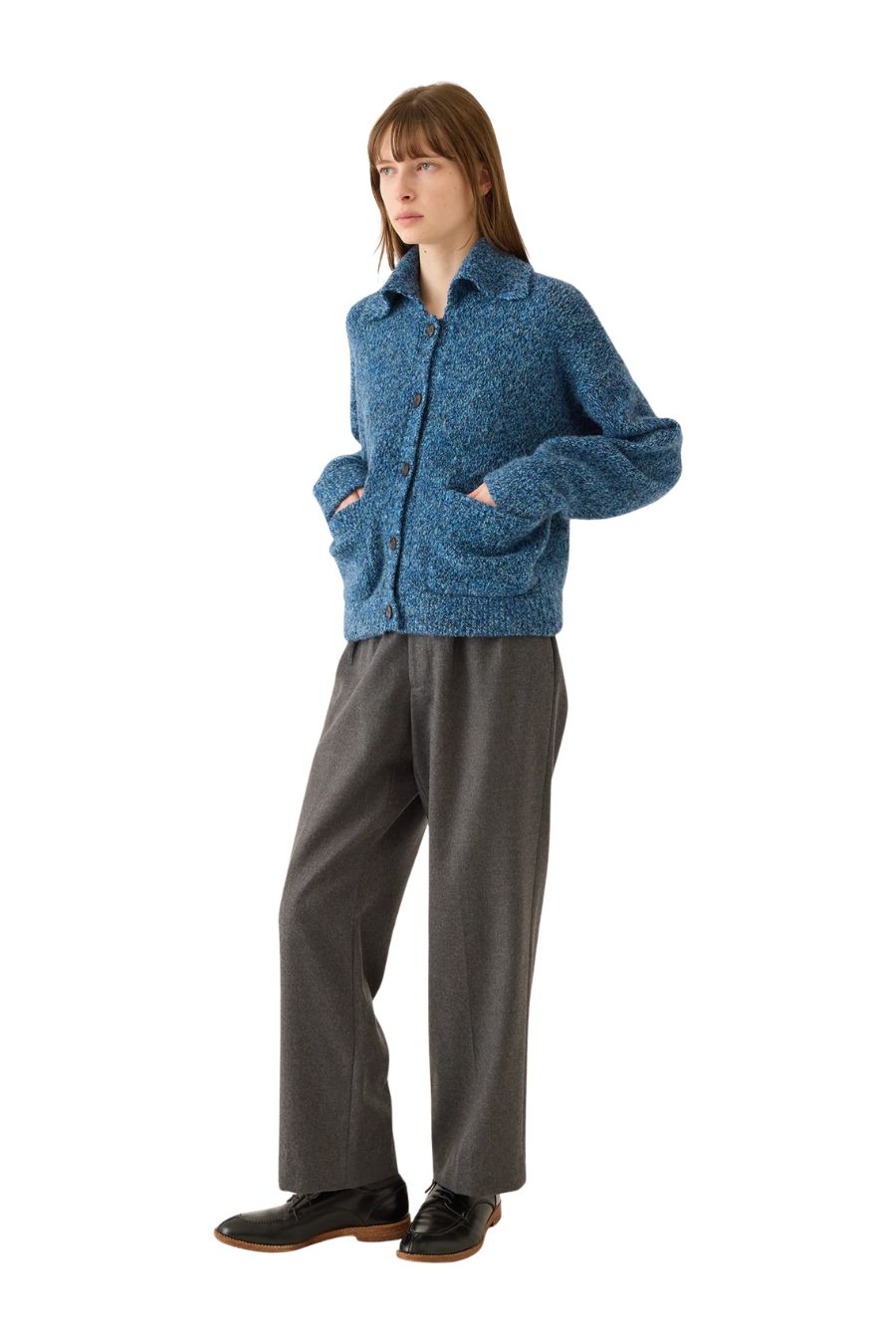 Alice Cardigan in Speckled Peacock
