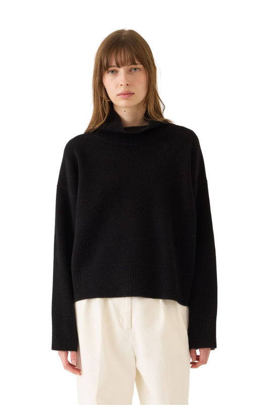 Enid Turtleneck Sweater in Black