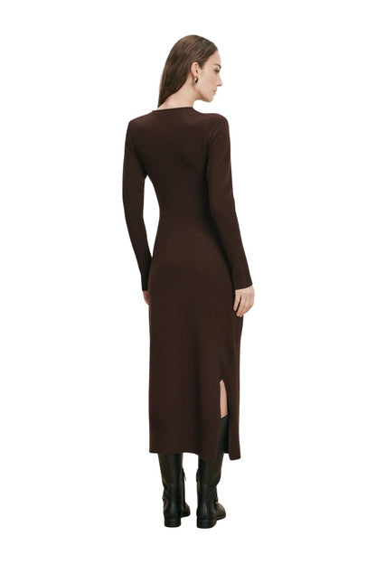 Salomez Knit Dress in Espresso