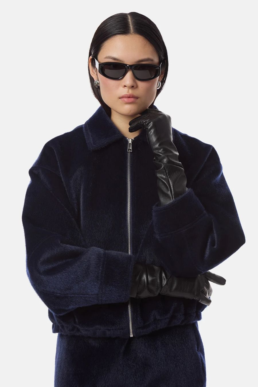 Ada Pony Jacket in Navy Blue