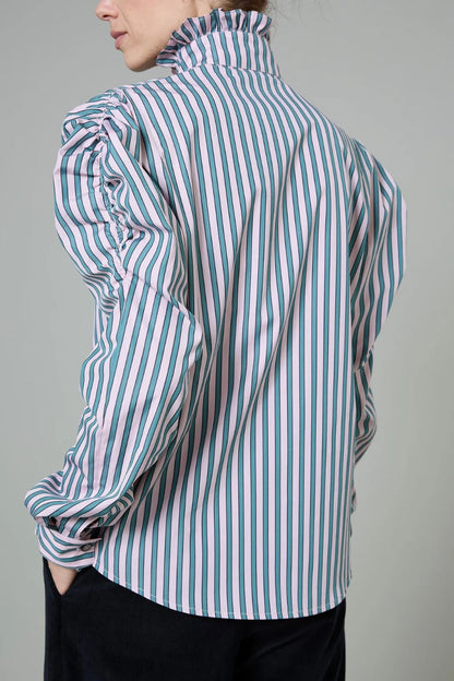 Thierry Colson Wind Blouse in Pink/Teal, alternate view