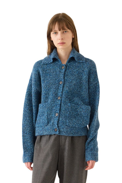 Alice Cardigan in Speckled Peacock