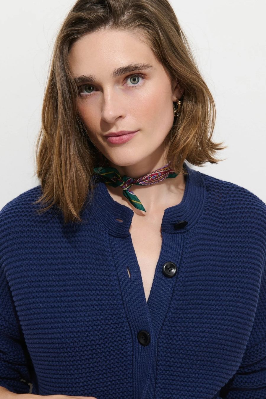 Nico Chunky Cardigan in Midnight Navy