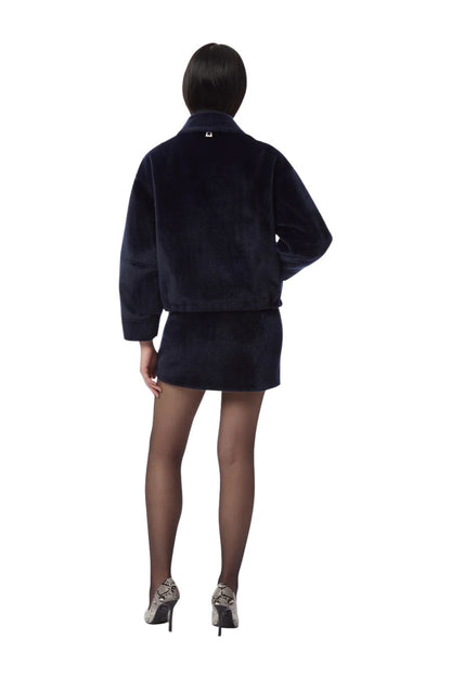 Ada Pony Jacket in Navy Blue