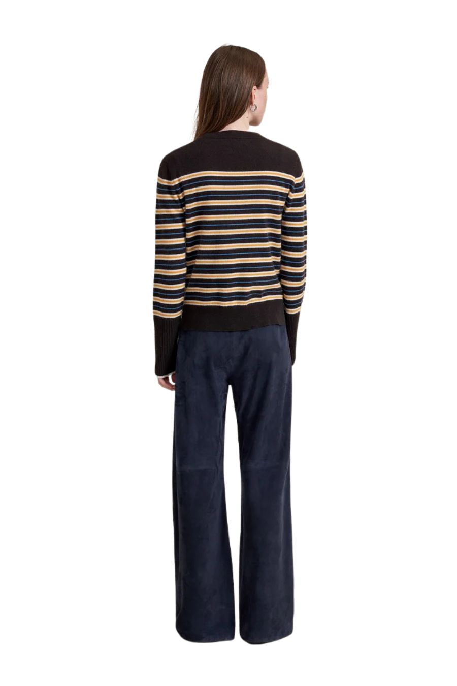 Lean Lines Sweater in Chocolate/Cream