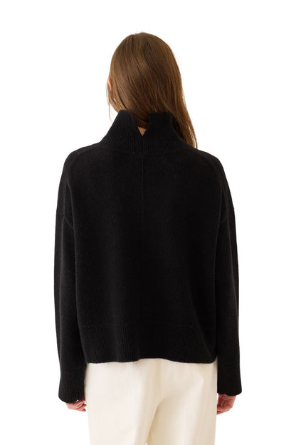 Enid Turtleneck Sweater in Black