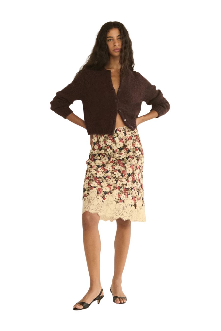 Darcy Cardigan in Red Umber