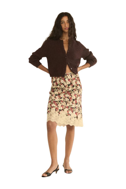 Darcy Cardigan in Red Umber