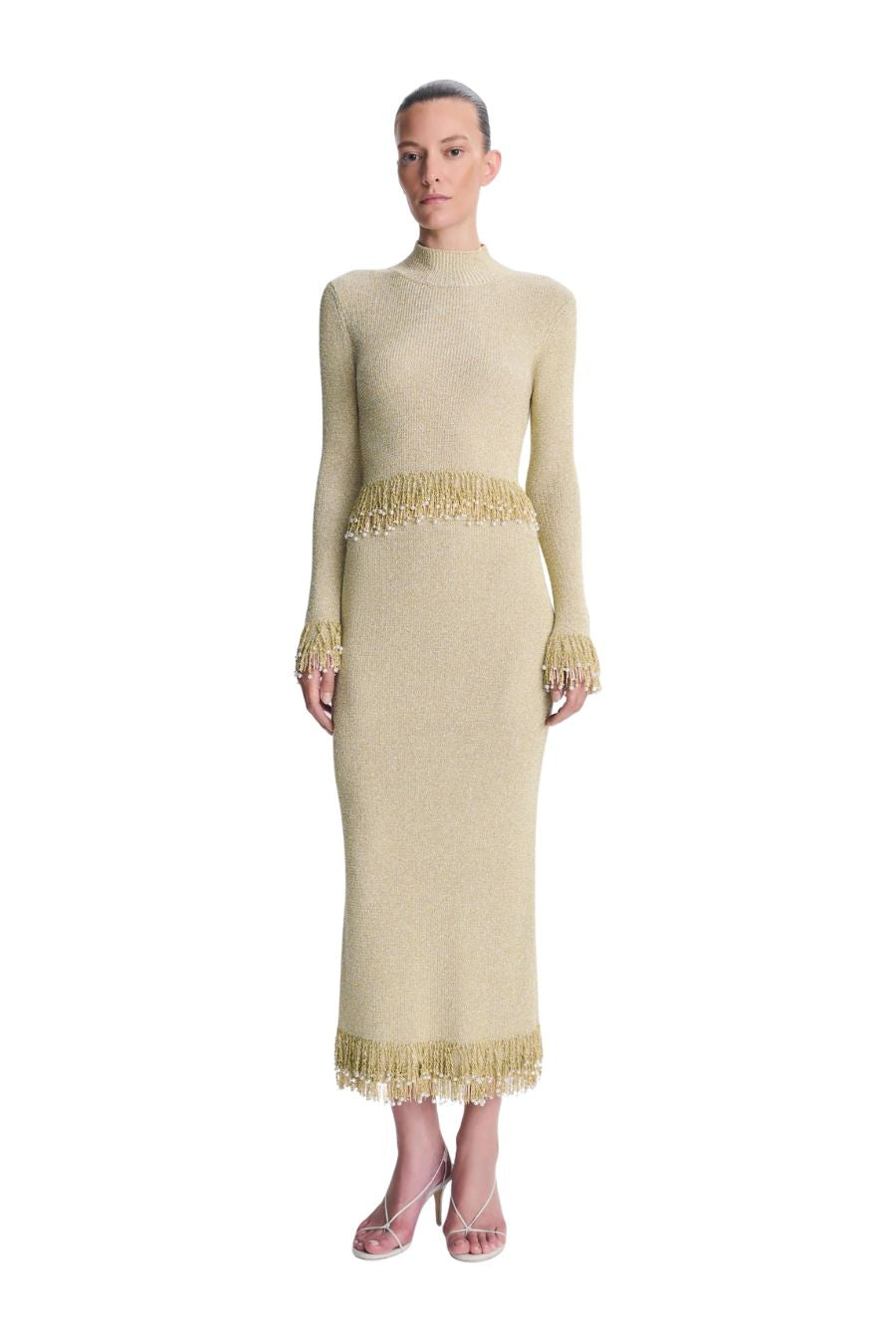 Zeni Midi Skirt in Gold