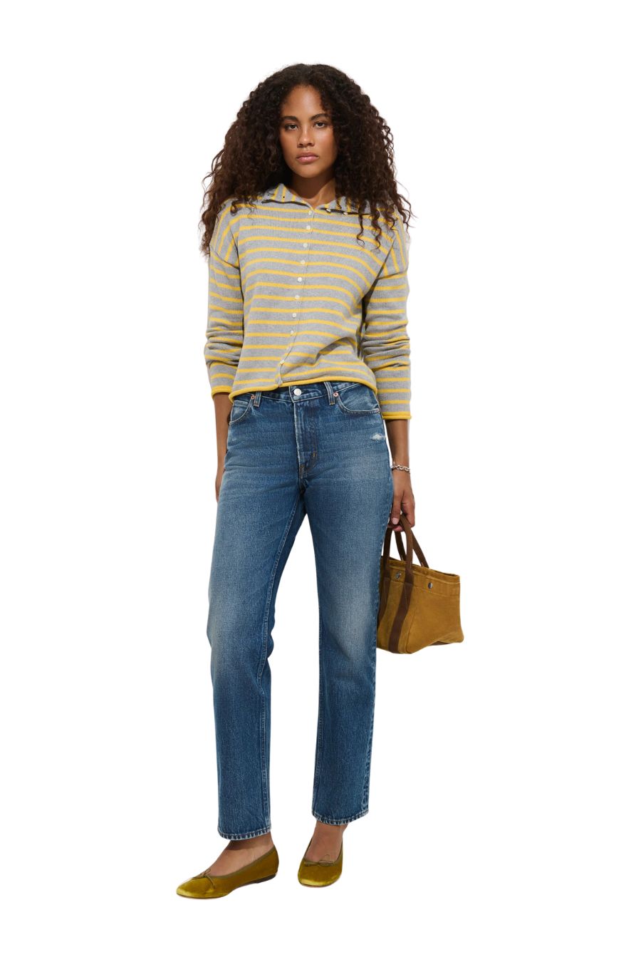 Jane Mid Rise Straight Jean in Eze Wash