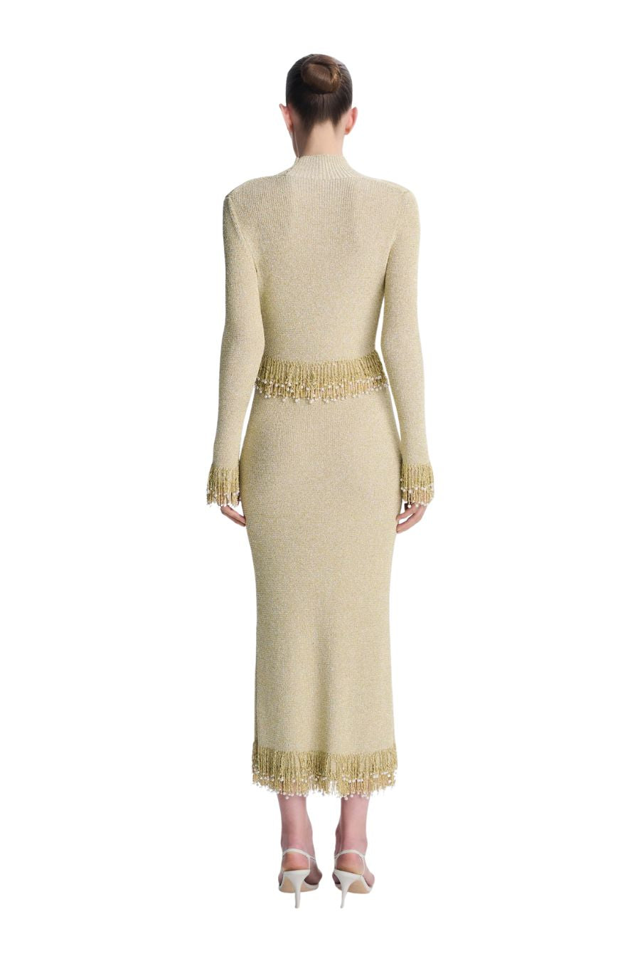 Zeni Midi Skirt in Gold
