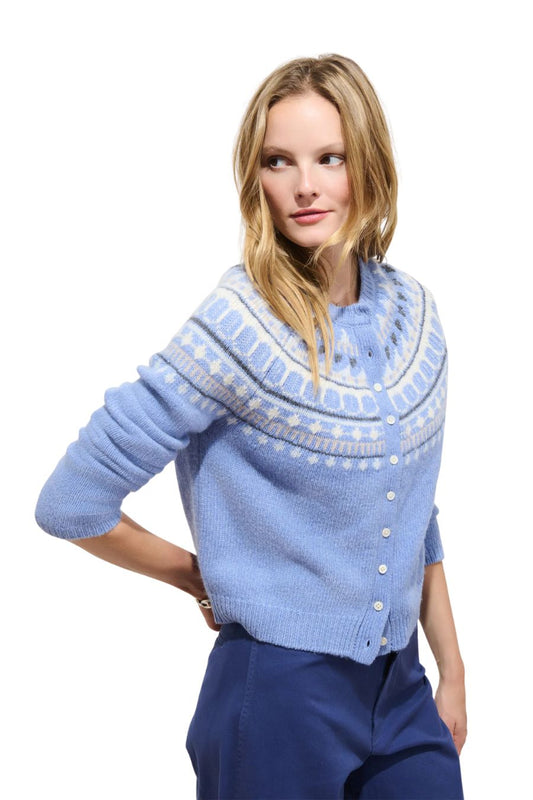 Charlotte Fairisle Sweater in Cornflower