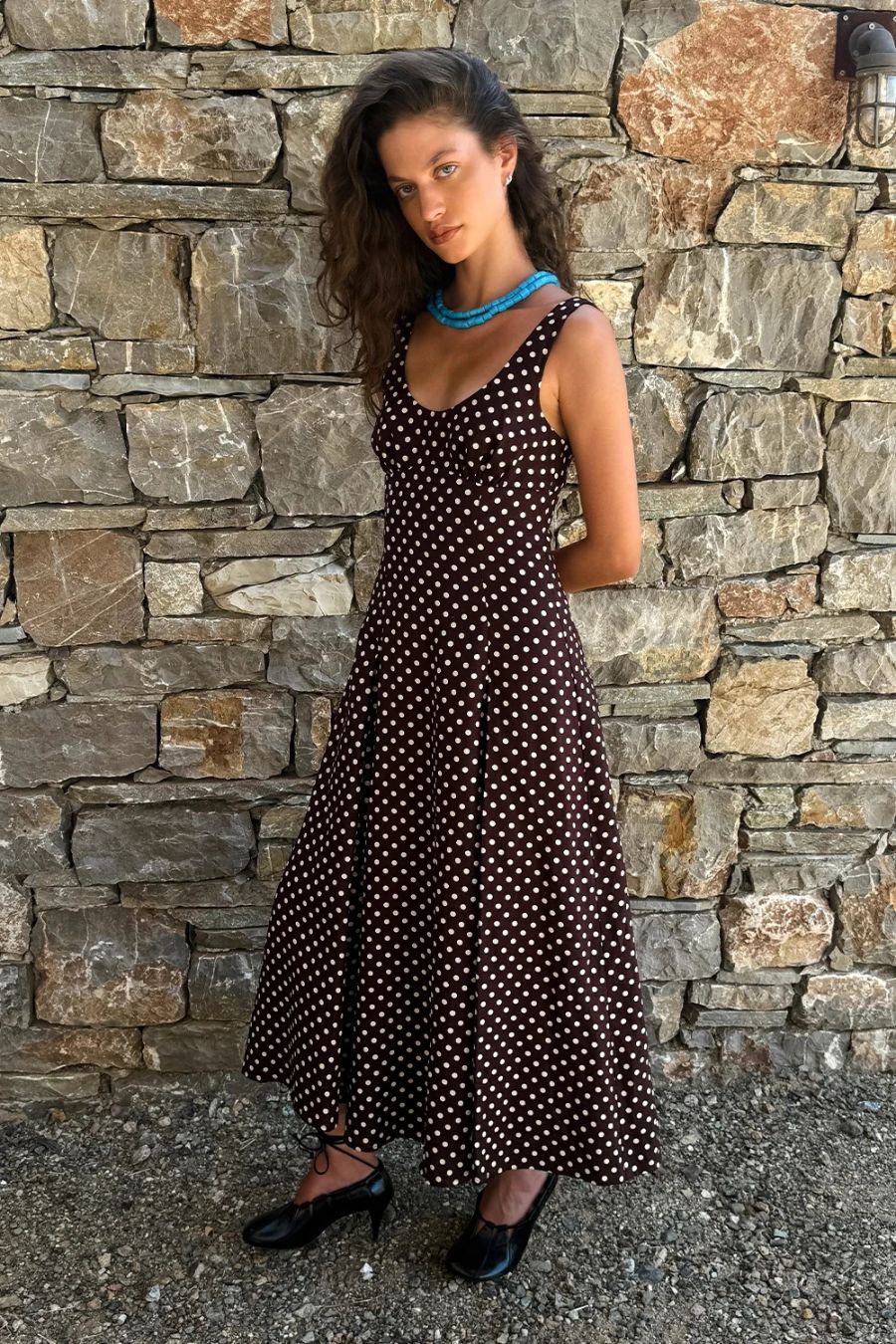 Esme Dress in Martinha Polka Dot by FAITHFULL THE BRAND