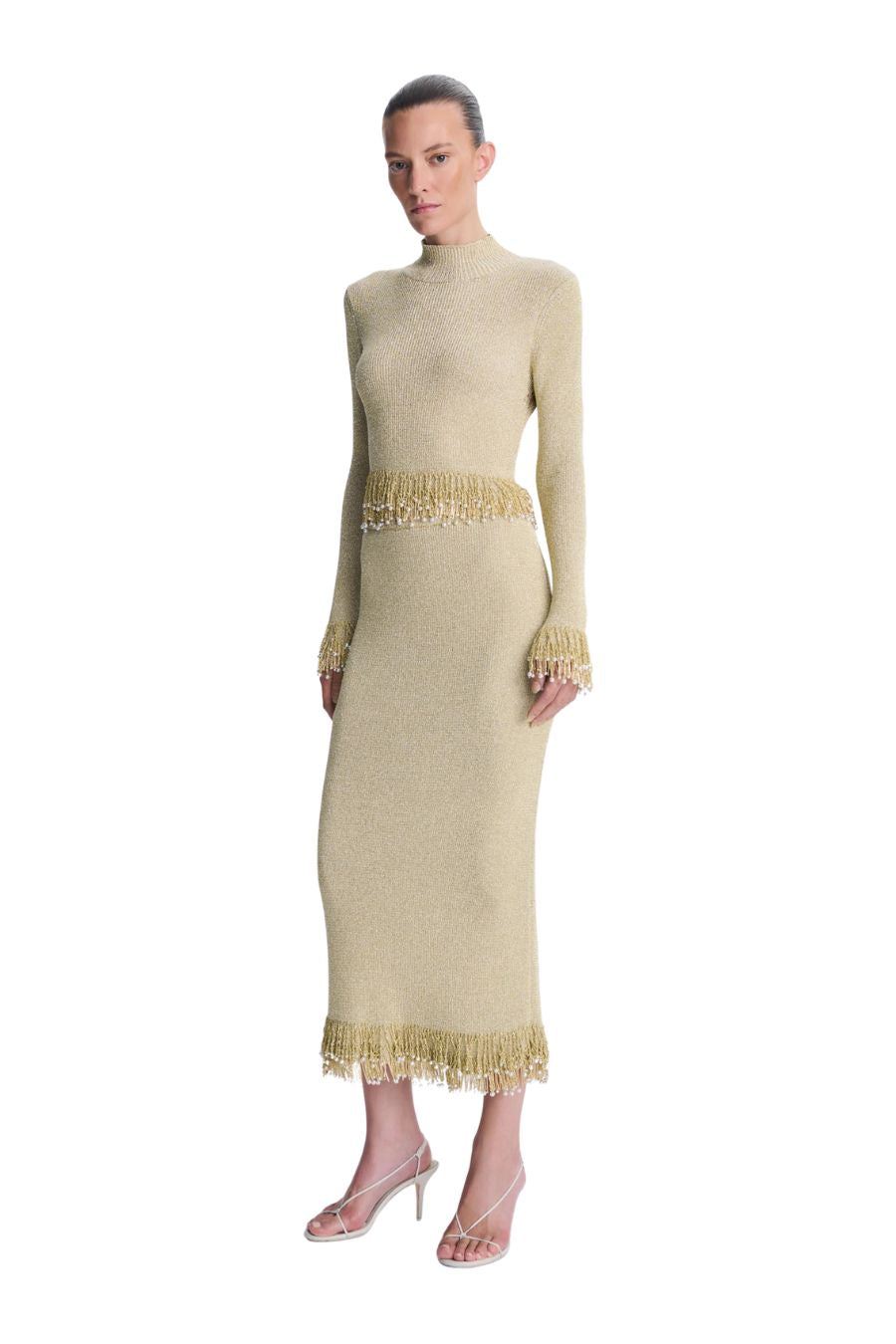 Zeni Midi Skirt in Gold