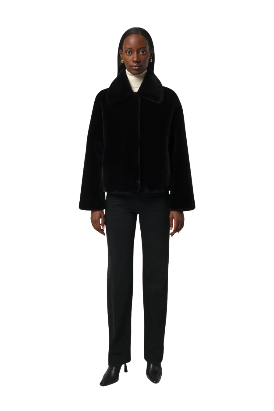 Elis Coat in Noir