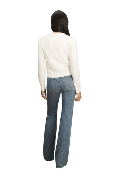 TS Solene Brushed Cashmere Cardigan in Ivory
