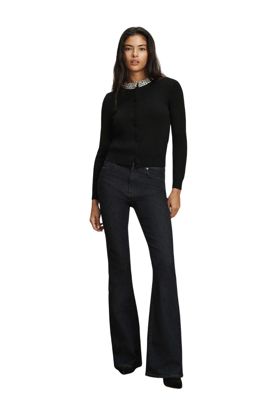 TS Daro Embellished Cardigan in Black