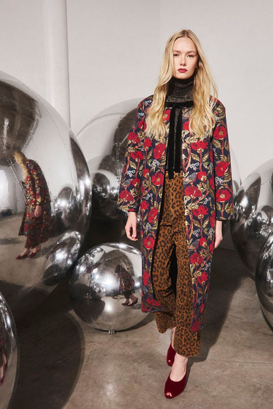 Portman Coat in Palais Floral Gold