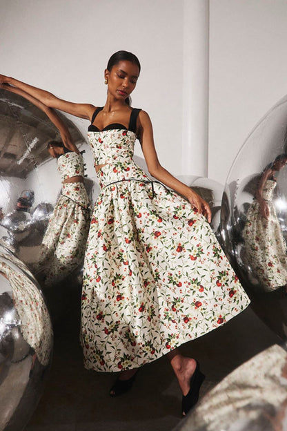 Nolita Skirt in Camellia Ivory by Hunter Bell