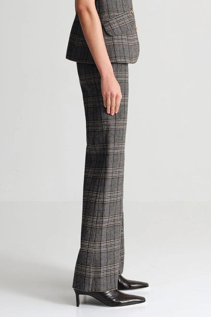 Annie Pant in Keighly Plaid Grey by Cara Cara