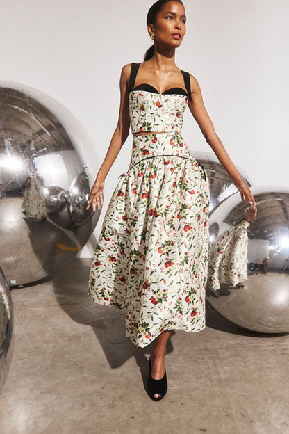 Nolita Skirt in Camellia Ivory by Hunter Bell