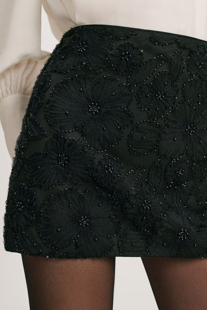 TS Olenna Skirt in Black Embellishment