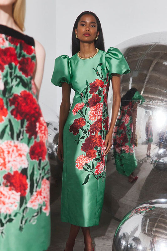 Vesper Dress in Evergreen Conservatory