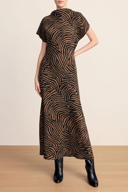 Redgrave Dress in Ochre/Black
