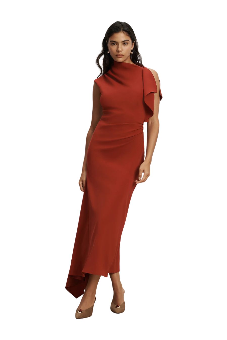 Brett Dress in Cardinal Red