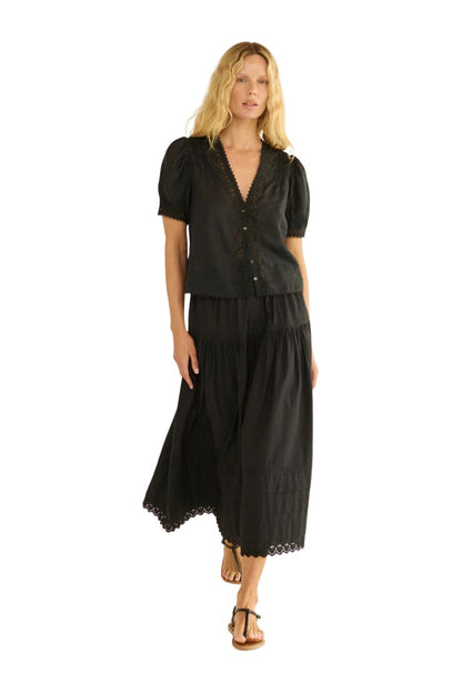 Brigitta Top in Black by DÔEN