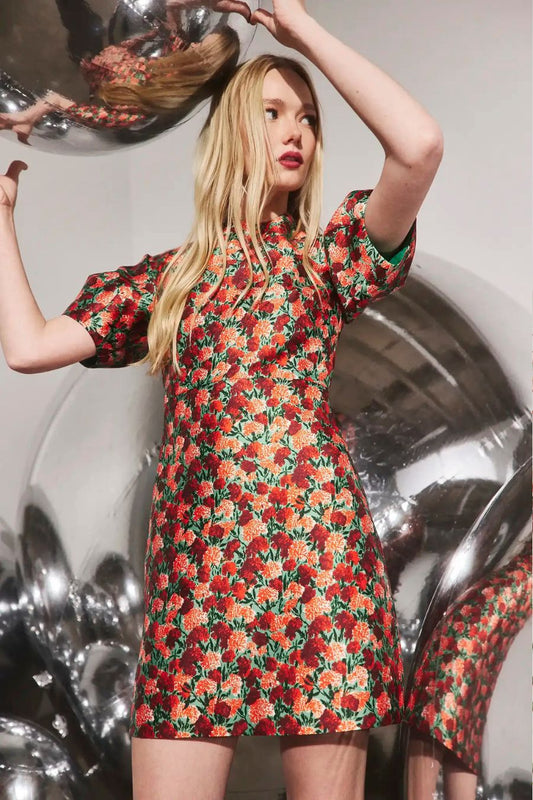 Harmony Dress in Crimson Blossom by Hunter Bell