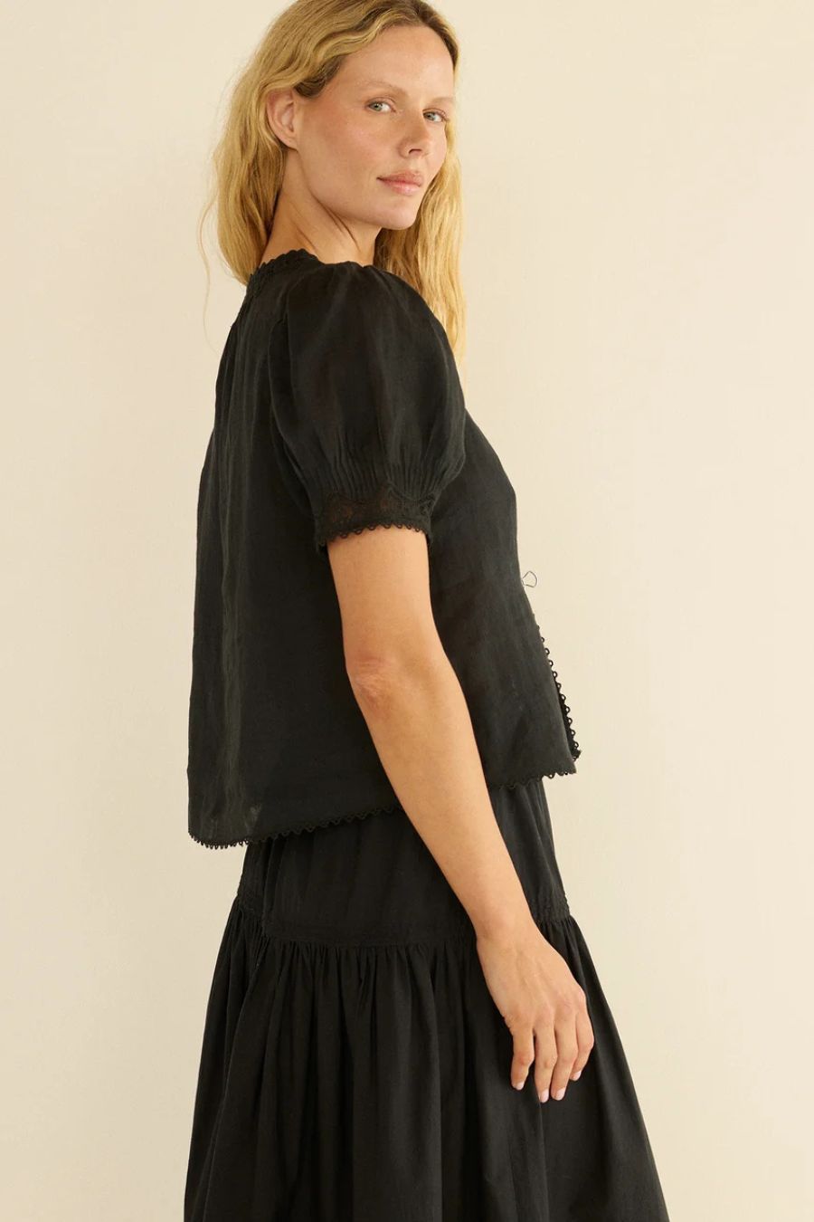 Brigitta Top in Black by DÔEN