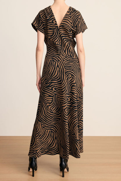 Redgrave Dress in Ochre/Black