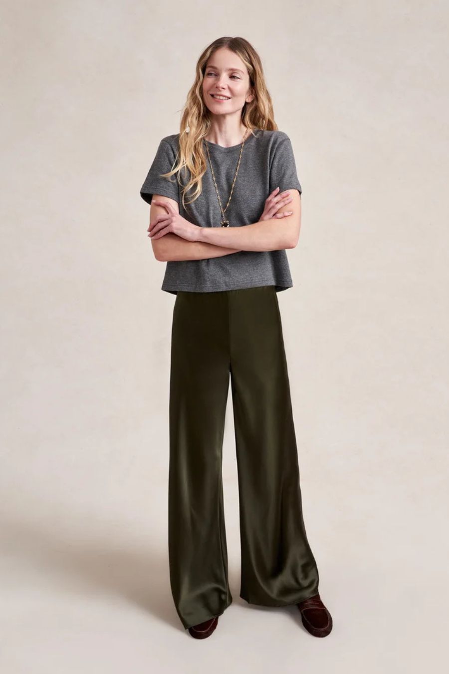 Colby Pant in Olive by LA LIGNE