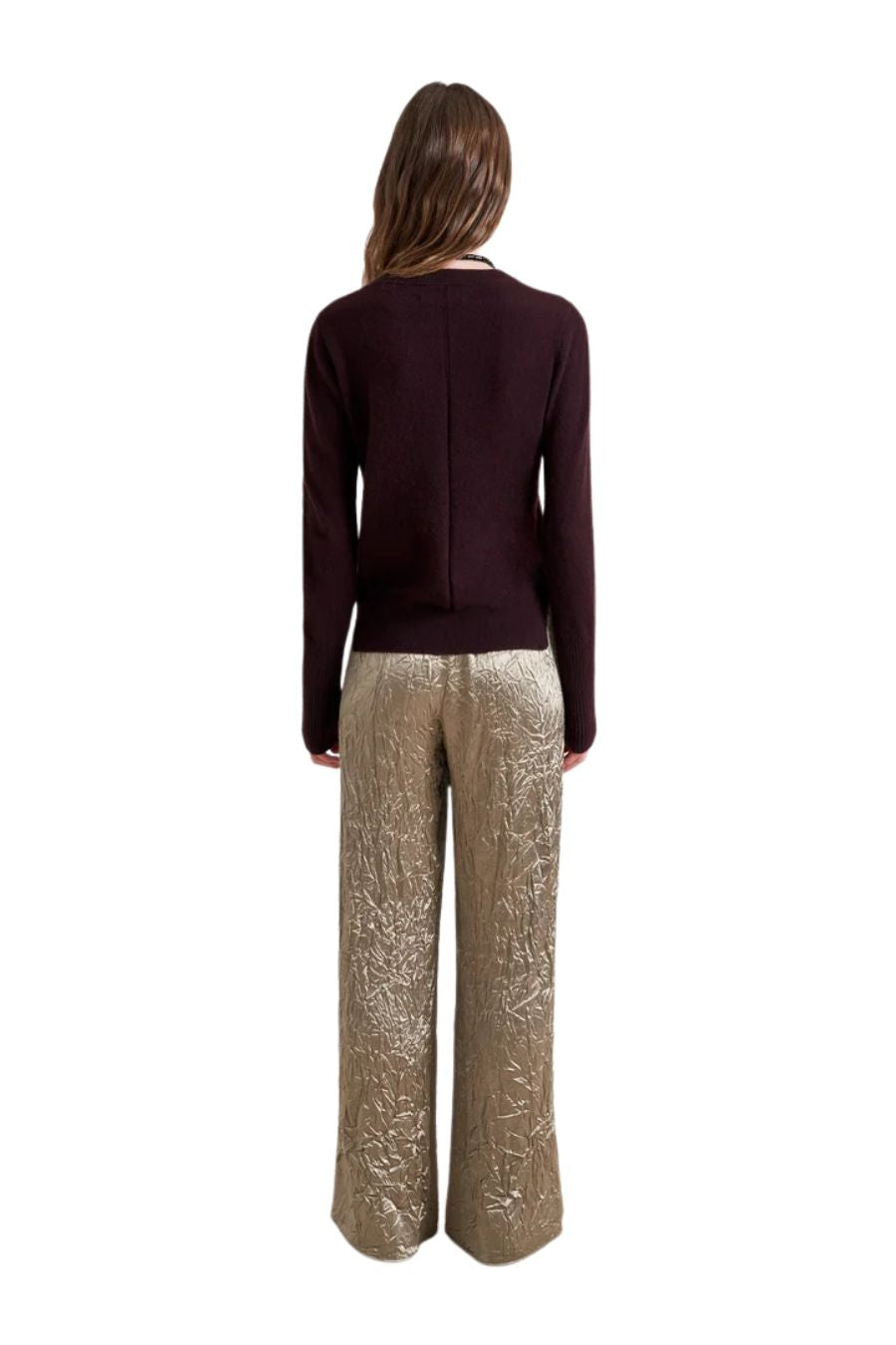 Solid Lean Lines Sweater in Port by LA LIGNE