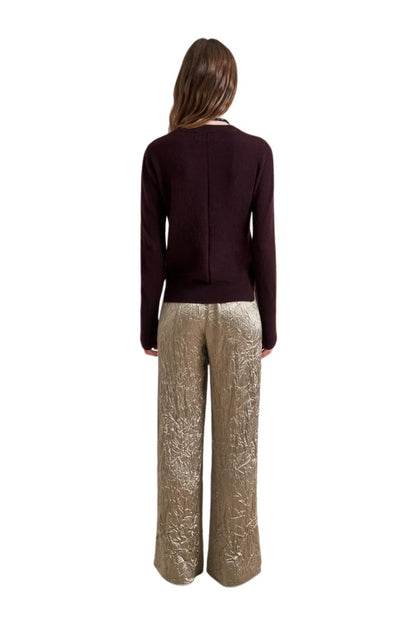 Solid Lean Lines Sweater in Port by LA LIGNE