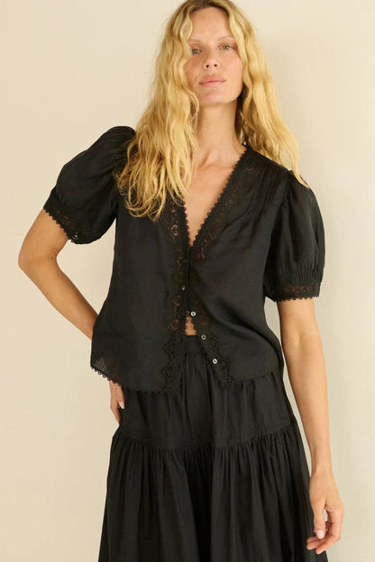 Brigitta Top in Black by DÔEN