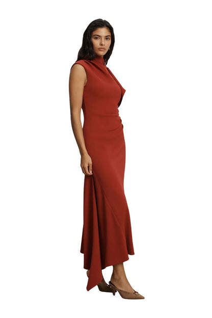 Brett Dress in Cardinal Red