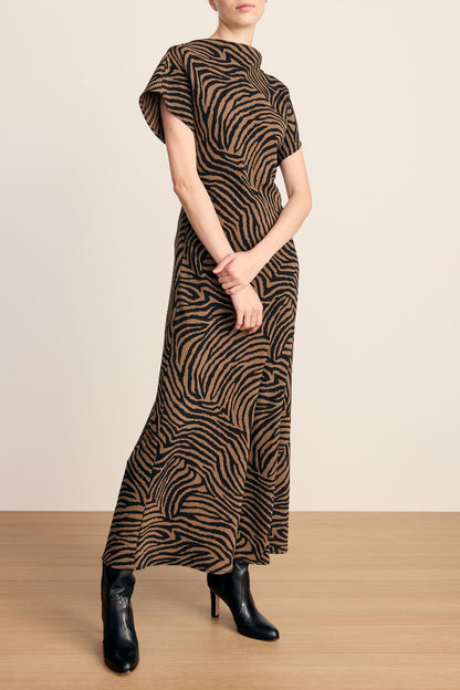 Redgrave Dress in Ochre/Black