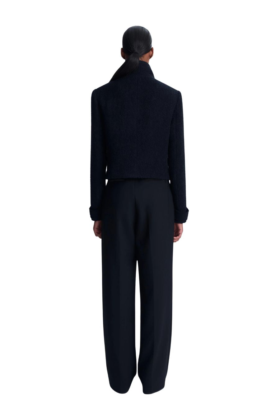 Wilcox Textured Wool Jacket in Black by Simkhai