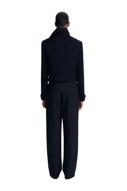 Wilcox Textured Wool Jacket in Black by Simkhai