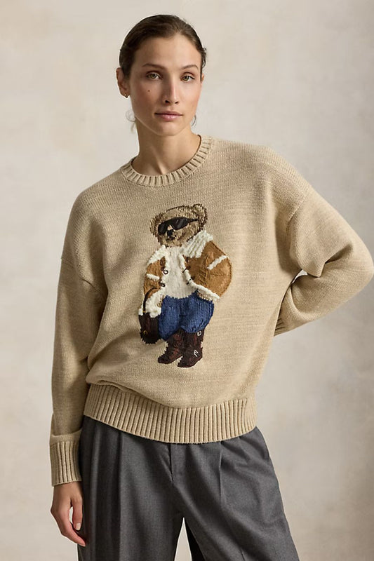 Winter Polo Bear Crewneck Sweater