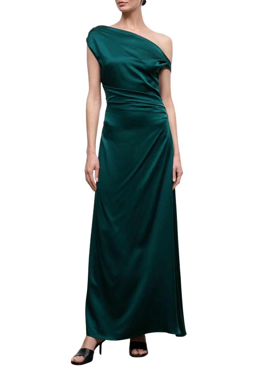 Phare Silk Maxi Dress in Emerald
