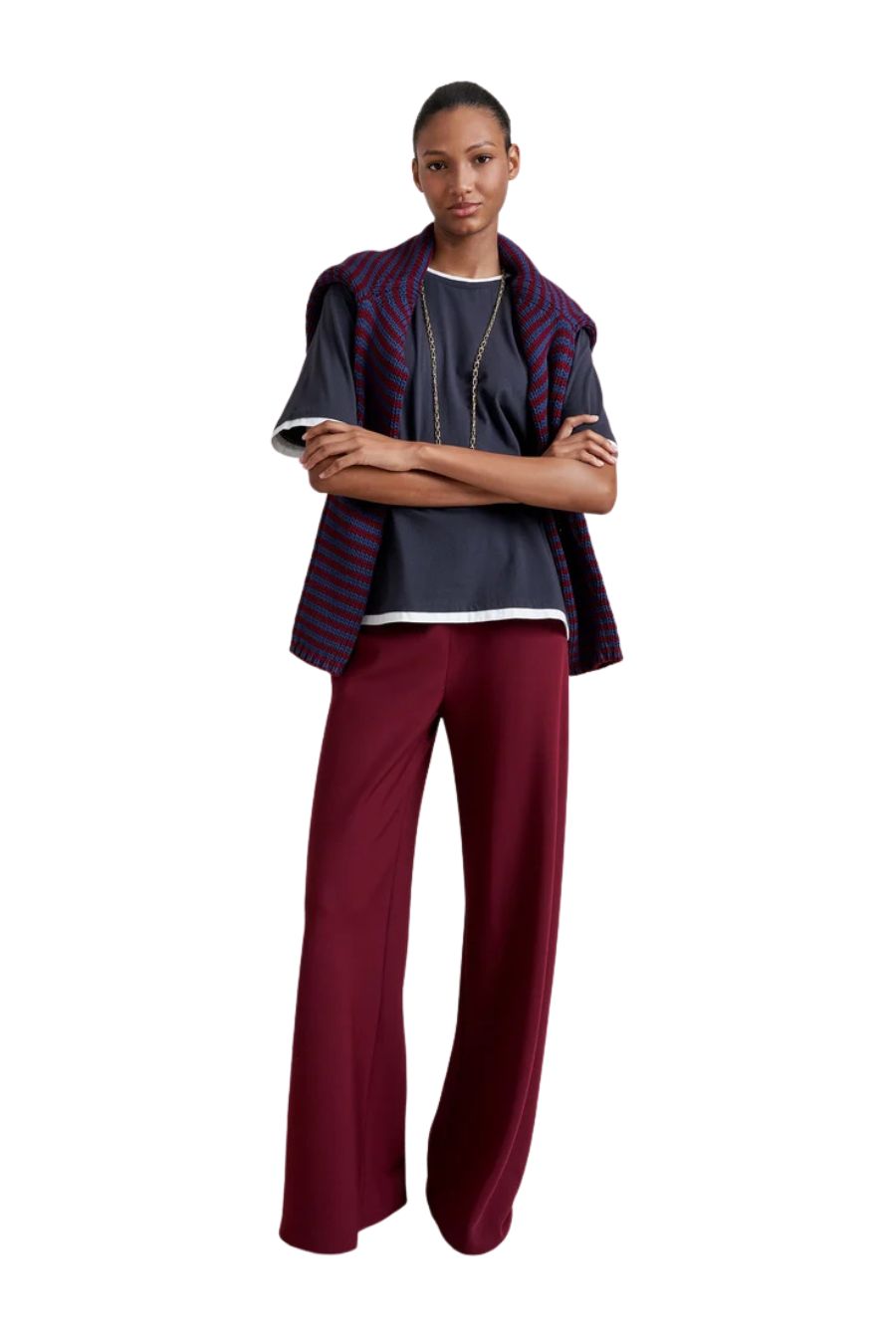 Colby Pant in Oxblood by LA LIGNE